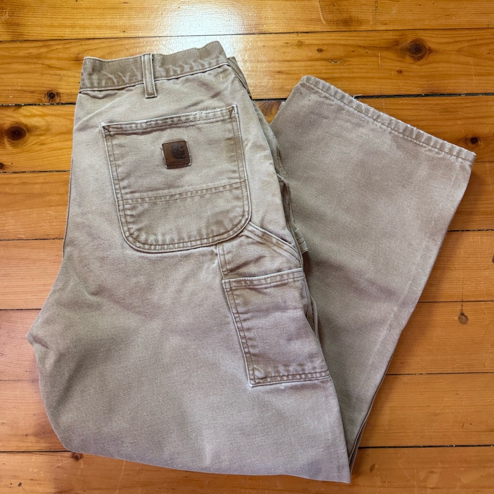 Carhartt Men's Vintage Carpenter Pants 34x30 B11 90s Y2K Workwear Distressed